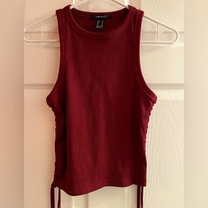 Forever 21 maroon cropped tank. Size medium.